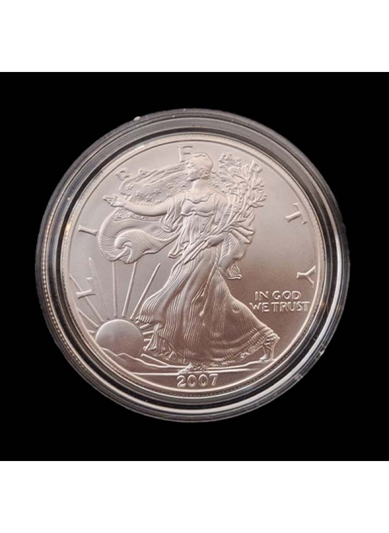 2007 American Eagle West Point Silver Dollar Uncirculated Burnished