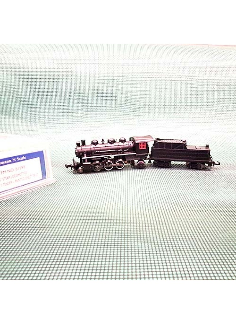 Bachmann N-Scale Steam Locomotive Prairie 2-6-2 Tender Painted Unlettered